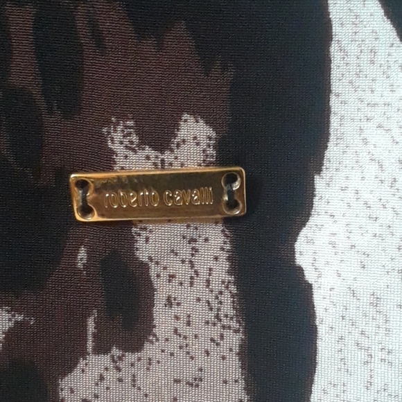 NWT Roberto Cavalli Brown Multi Shirt Size M - Picture 3 of 9